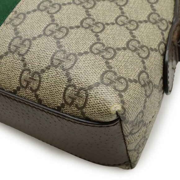 GUCCI Brown Leather Pochette Shoulder Bag - Picture 4 of 8